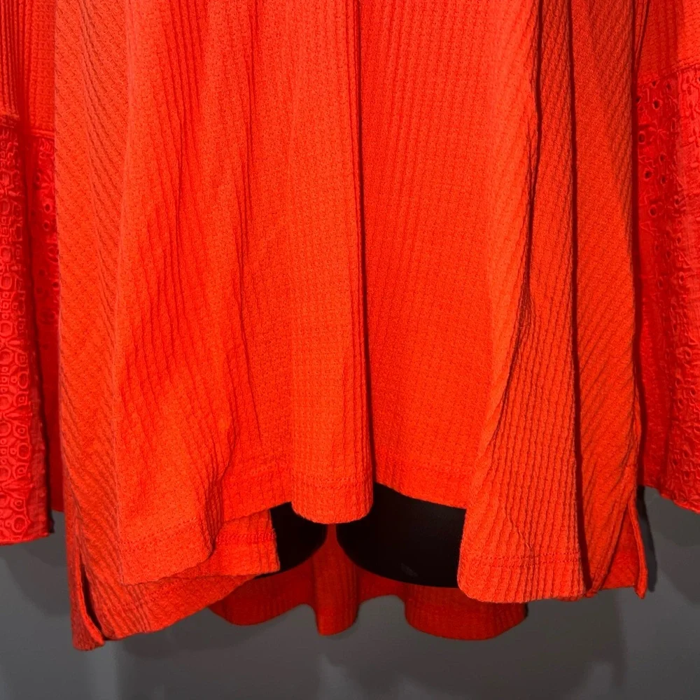 𐙚⋆˚✿˖° Boho Red Lace-Trimmed Top 𐙚⋆˚✿˖° - Picture 7 of 8